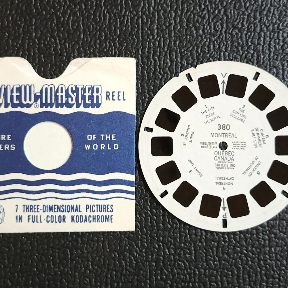 VINTAGE MONTREAL Quebec Canada VIEW MASTER Reel 1950